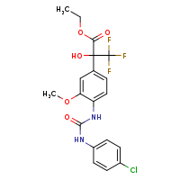ethyl 2-(4-{[(4-chlorophenyl)carbamoyl]amino}-3-methoxyphenyl)-3,3,3-trifluoro-2-hydroxypropanoate