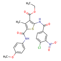 ethyl 2-(4-chloro-3-nitrobenzamido)-5-[(4-methoxyphenyl)carbamoyl]-4-methylthiophene-3-carboxylate