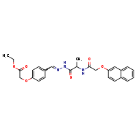 ethyl 2-{4-[(E)-({2-[2-(naphthalen-2-yloxy)acetamido]propanamido}imino)methyl]phenoxy}acetate