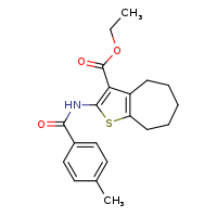 ethyl 2-(4-methylbenzamido)-4H,5H,6H,7H,8H-cyclohepta[b]thiophene-3-carboxylate
