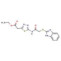 ethyl 2-{5-[2-(1H-1,3-benzodiazol-2-ylsulfanyl)acetamido]-1,3,4-thiadiazol-2-yl}acetate