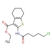 ethyl 2-(5-chloropentanamido)-4,5,6,7-tetrahydro-1-benzothiophene-3-carboxylate