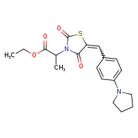 ethyl 2-[(5E)-2,4-dioxo-5-{[4-(pyrrolidin-1-yl)phenyl]methylidene}-1,3-thiazolidin-3-yl]propanoate