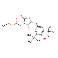 ethyl 2-[(5E)-5-[(3,5-di-tert-butyl-4-hydroxyphenyl)methylidene]-2,4-dioxo-1,3-thiazolidin-3-yl]acetate