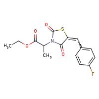 ethyl 2-[(5E)-5-[(4-fluorophenyl)methylidene]-2,4-dioxo-1,3-thiazolidin-3-yl]propanoate