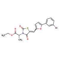 ethyl 2-[(5E)-5-{[5-(3-bromophenyl)furan-2-yl]methylidene}-2,4-dioxo-1,3-thiazolidin-3-yl]propanoate