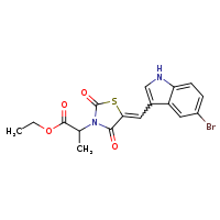 ethyl 2-[(5E)-5-[(5-bromo-1H-indol-3-yl)methylidene]-2,4-dioxo-1,3-thiazolidin-3-yl]propanoate