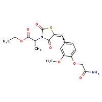 ethyl 2-[(5Z)-5-{[4-(carbamoylmethoxy)-3-methoxyphenyl]methylidene}-2,4-dioxo-1,3-thiazolidin-3-yl]propanoate