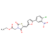 ethyl 2-[(5Z)-5-{[5-(4-chloro-3-nitrophenyl)furan-2-yl]methylidene}-2,4-dioxo-1,3-thiazolidin-3-yl]acetate