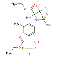 ethyl 2-acetamido-2-{[4-(3-ethoxy-1,1,1-trifluoro-2-hydroxy-3-oxopropan-2-yl)-2-methylphenyl]amino}-3,3,3-trifluoropropanoate