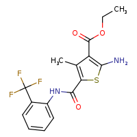 ethyl 2-amino-4-methyl-5-{[2-(trifluoromethyl)phenyl]carbamoyl}thiophene-3-carboxylate