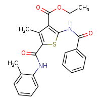 ethyl 2-benzamido-4-methyl-5-[(2-methylphenyl)carbamoyl]thiophene-3-carboxylate