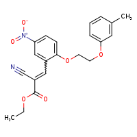 ethyl (2E)-2-cyano-3-{2-[2-(3-methylphenoxy)ethoxy]-5-nitrophenyl}prop-2-enoate