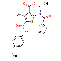 ethyl 2-(furan-2-amido)-5-[(4-methoxyphenyl)carbamoyl]-4-methylthiophene-3-carboxylate