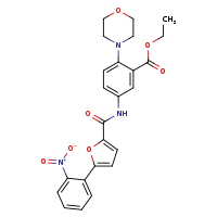 ethyl 2-(morpholin-4-yl)-5-[5-(2-nitrophenyl)furan-2-amido]benzoate