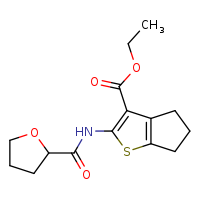 ethyl 2-(oxolane-2-amido)-4H,5H,6H-cyclopenta[b]thiophene-3-carboxylate