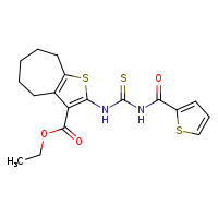 ethyl 2-{[(thiophen-2-ylformamido)methanethioyl]amino}-4H,5H,6H,7H,8H-cyclohepta[b]thiophene-3-carboxylate