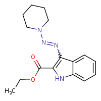 ethyl 3-[(1E)-2-(piperidin-1-yl)diazen-1-yl]-1H-indole-2-carboxylate