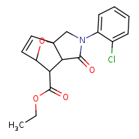 ethyl 3-(2-chlorophenyl)-4-oxo-10-oxa-3-azatricyclo[5.2.1.0¹,?]dec-8-ene-6-carboxylate