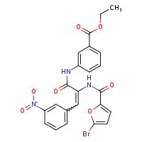 ethyl 3-[(2E)-2-[(5-bromofuran-2-yl)formamido]-3-(3-nitrophenyl)prop-2-enamido]benzoate