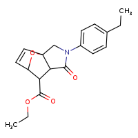 ethyl 3-(4-ethylphenyl)-4-oxo-10-oxa-3-azatricyclo[5.2.1.0¹,?]dec-8-ene-6-carboxylate