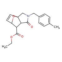 ethyl 3-[(4-methylphenyl)methyl]-4-oxo-10-oxa-3-azatricyclo[5.2.1.0¹,?]dec-8-ene-6-carboxylate