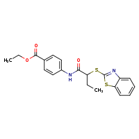 ethyl 4-[2-(1,3-benzothiazol-2-ylsulfanyl)butanamido]benzoate