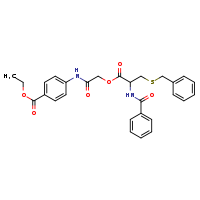 ethyl 4-(2-{[3-(benzylsulfanyl)-2-(phenylformamido)propanoyl]oxy}acetamido)benzoate