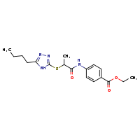 ethyl 4-{2-[(5-butyl-4H-1,2,4-triazol-3-yl)sulfanyl]propanamido}benzoate