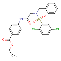 ethyl 4-[2-(N-benzyl-2,5-dichlorobenzenesulfonamido)acetamido]benzoate