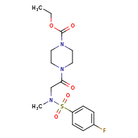 ethyl 4-[2-(N-methyl-4-fluorobenzenesulfonamido)acetyl]piperazine-1-carboxylate