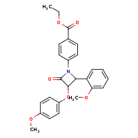 ethyl 4-[3-(4-methoxyphenoxy)-2-(2-methoxyphenyl)-4-oxoazetidin-1-yl]benzoate