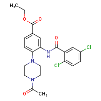 ethyl 4-(4-acetylpiperazin-1-yl)-3-(2,5-dichlorobenzamido)benzoate
