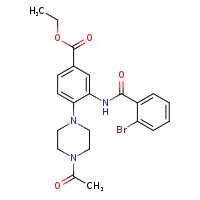 ethyl 4-(4-acetylpiperazin-1-yl)-3-(2-bromobenzamido)benzoate