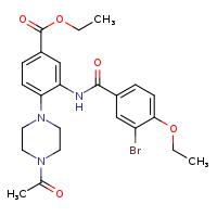ethyl 4-(4-acetylpiperazin-1-yl)-3-(3-bromo-4-ethoxybenzamido)benzoate