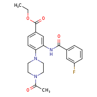 ethyl 4-(4-acetylpiperazin-1-yl)-3-(3-fluorobenzamido)benzoate