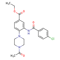 ethyl 4-(4-acetylpiperazin-1-yl)-3-(4-chlorobenzamido)benzoate