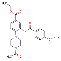 ethyl 4-(4-acetylpiperazin-1-yl)-3-(4-methoxybenzamido)benzoate