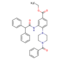 ethyl 4-(4-benzoylpiperazin-1-yl)-3-(2,2-diphenylacetamido)benzoate