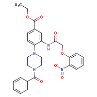 ethyl 4-(4-benzoylpiperazin-1-yl)-3-[2-(2-nitrophenoxy)acetamido]benzoate