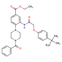 ethyl 4-(4-benzoylpiperazin-1-yl)-3-[2-(4-tert-butylphenoxy)acetamido]benzoate