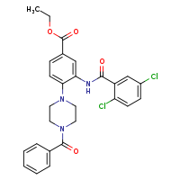 ethyl 4-(4-benzoylpiperazin-1-yl)-3-(2,5-dichlorobenzamido)benzoate