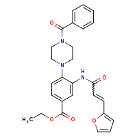 ethyl 4-(4-benzoylpiperazin-1-yl)-3-[(2E)-3-(furan-2-yl)prop-2-enamido]benzoate