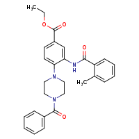 ethyl 4-(4-benzoylpiperazin-1-yl)-3-(2-methylbenzamido)benzoate
