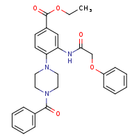 ethyl 4-(4-benzoylpiperazin-1-yl)-3-(2-phenoxyacetamido)benzoate
