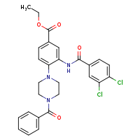 ethyl 4-(4-benzoylpiperazin-1-yl)-3-(3,4-dichlorobenzamido)benzoate