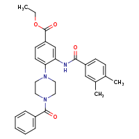 ethyl 4-(4-benzoylpiperazin-1-yl)-3-(3,4-dimethylbenzamido)benzoate