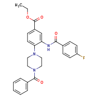 ethyl 4-(4-benzoylpiperazin-1-yl)-3-(4-fluorobenzamido)benzoate