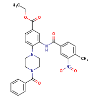 ethyl 4-(4-benzoylpiperazin-1-yl)-3-(4-methyl-3-nitrobenzamido)benzoate