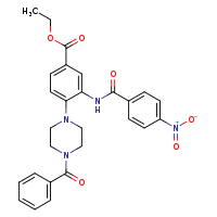 ethyl 4-(4-benzoylpiperazin-1-yl)-3-(4-nitrobenzamido)benzoate